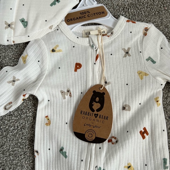 Rabbit + Bear Organic cotton sleeper 3-6 months - Picture 2 of 4